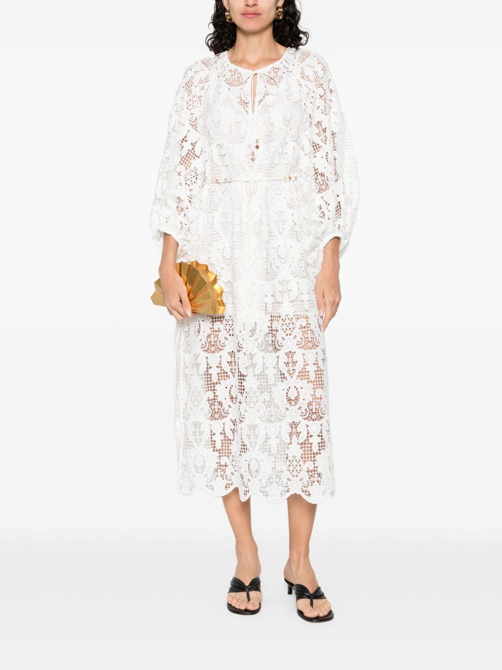 Zimmermann Women Coco Lace Midi Dress ZIMMERMANN