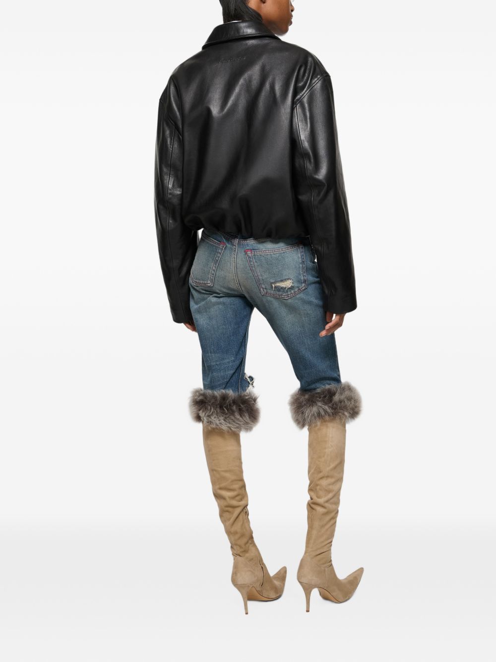 Acne Studios Women Leather Biker Jacket ACNE STUDIOS