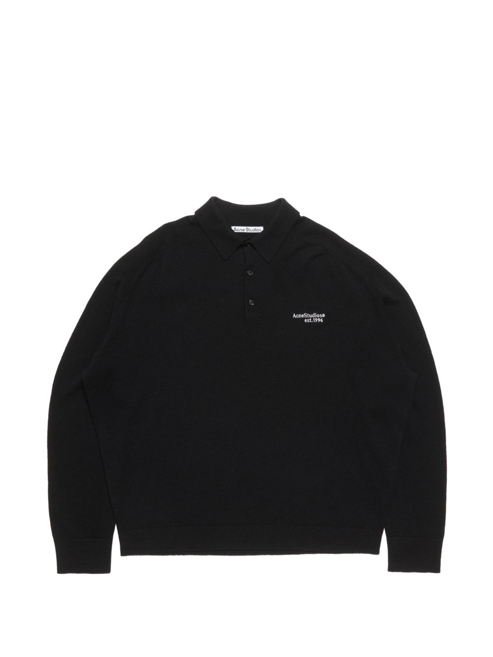 Acne Studios Men Logo Wool Polo Shirt ACNE STUDIOS