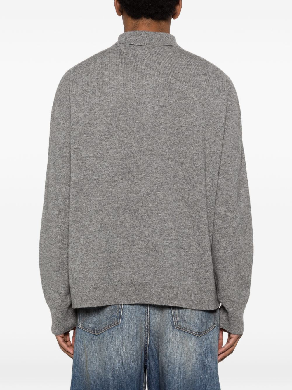Acne Studios Men Logo Wool Polo Shirt ACNE STUDIOS