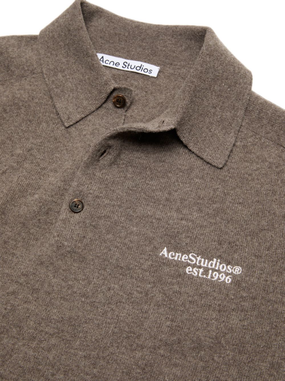 Acne Studios Men Logo Wool Polo Shirt ACNE STUDIOS