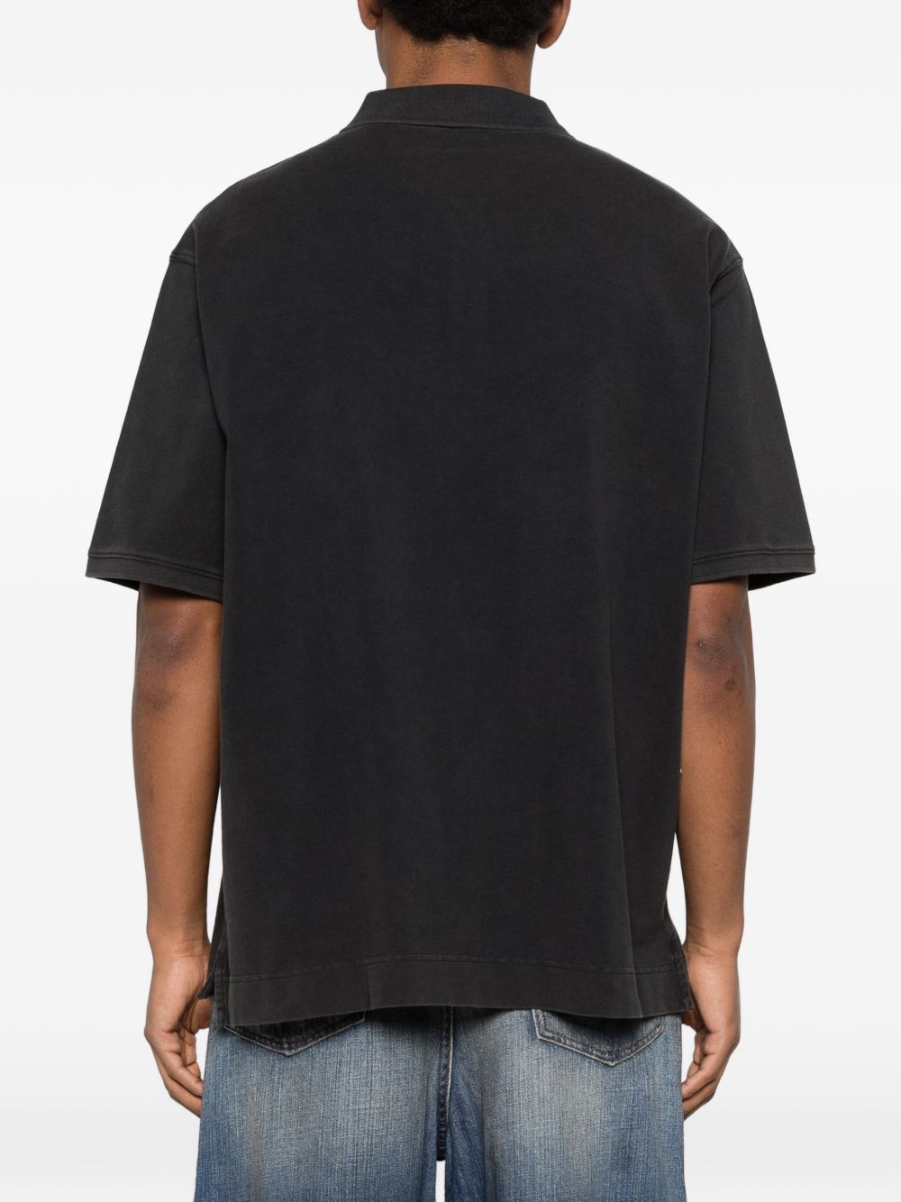 Acne Studios Men Logo Cotton Polo Shirt ACNE STUDIOS