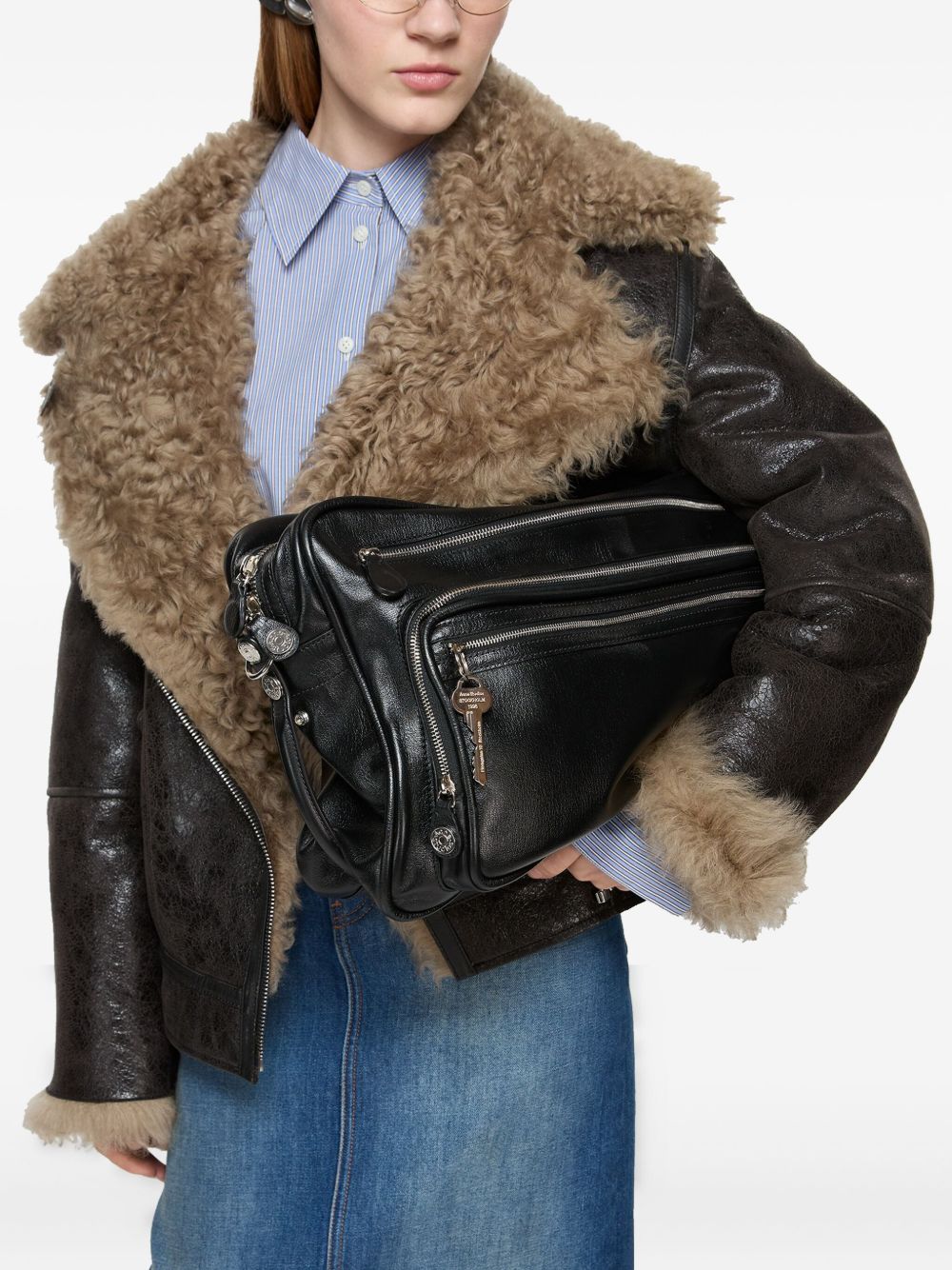 Acne Studios Men Camero Camera Leather Shoulder Bag ACNE STUDIOS