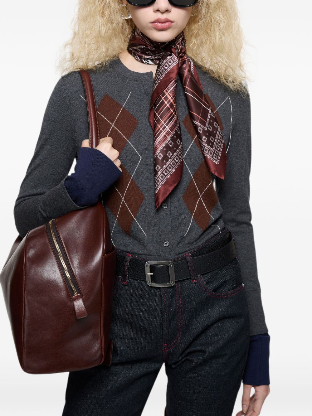 Acne Studios Women Checked Silk Scarf ACNE STUDIOS