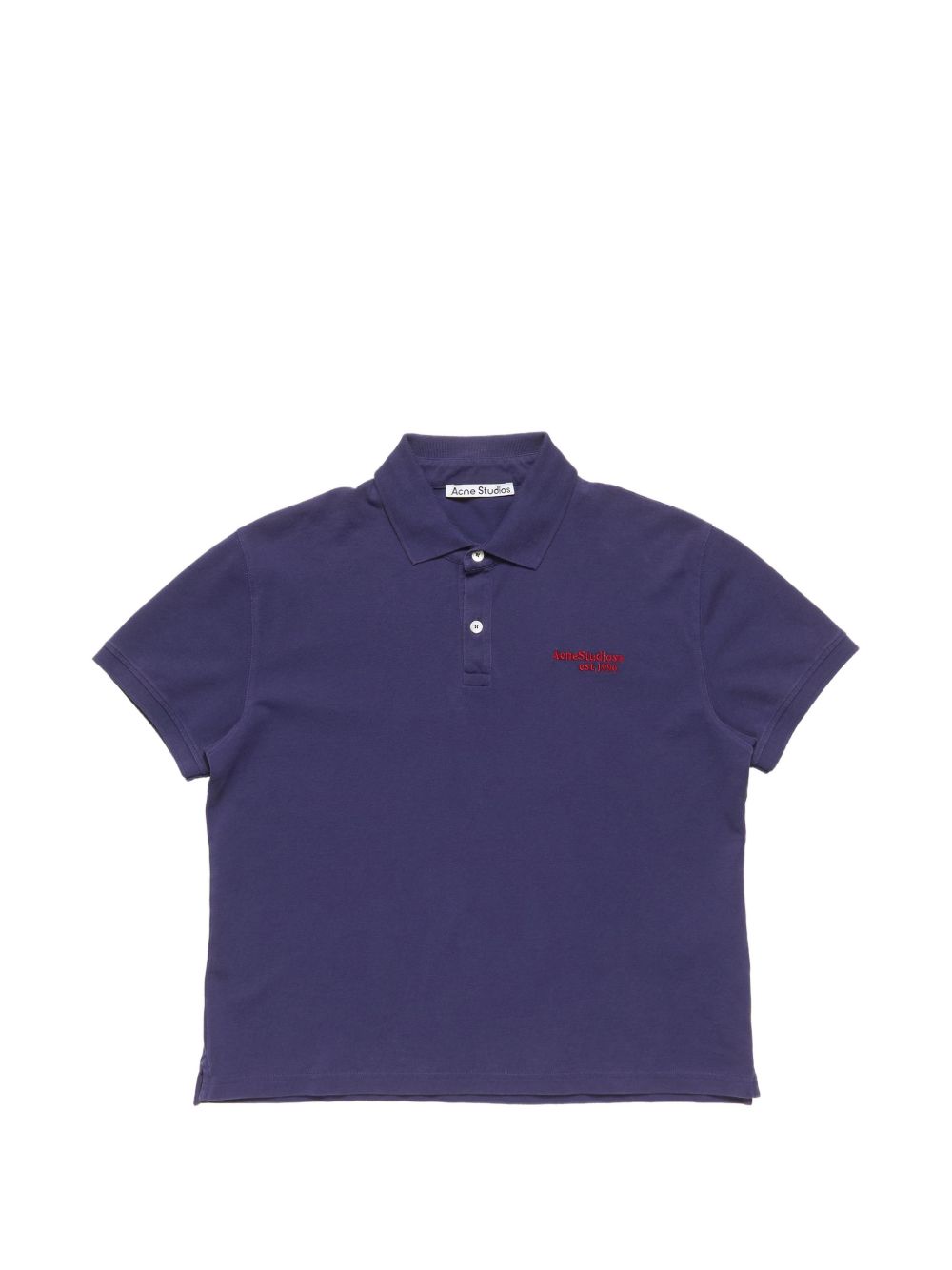Acne Studios Men Logo Cotton Polo Shirt ACNE STUDIOS