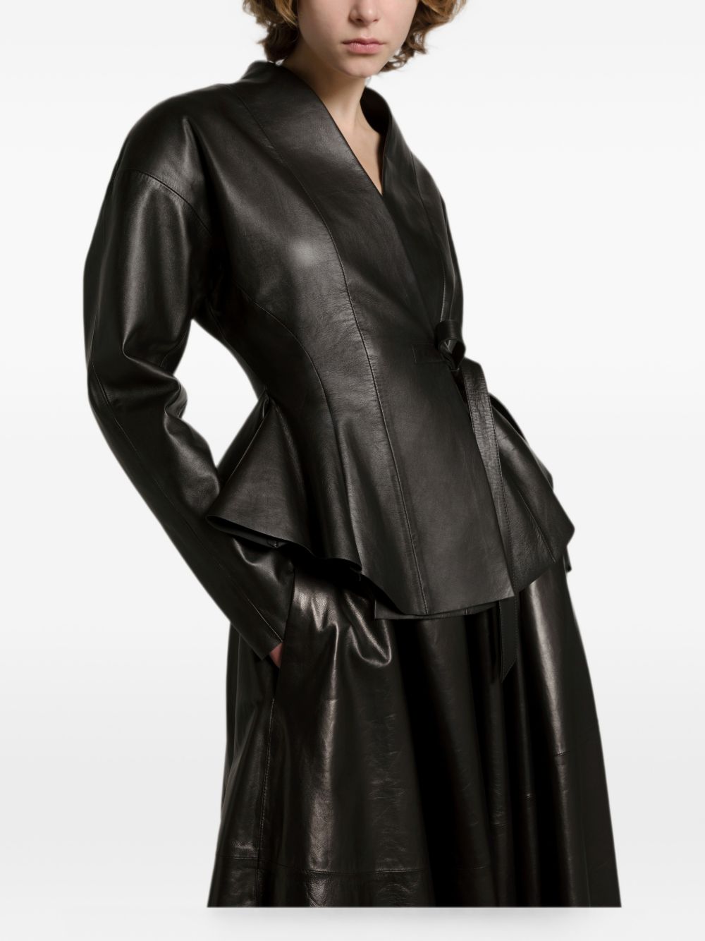 Alberta Ferretti Women Faux Leather Midi Skirt ALBERTA FERRETTI