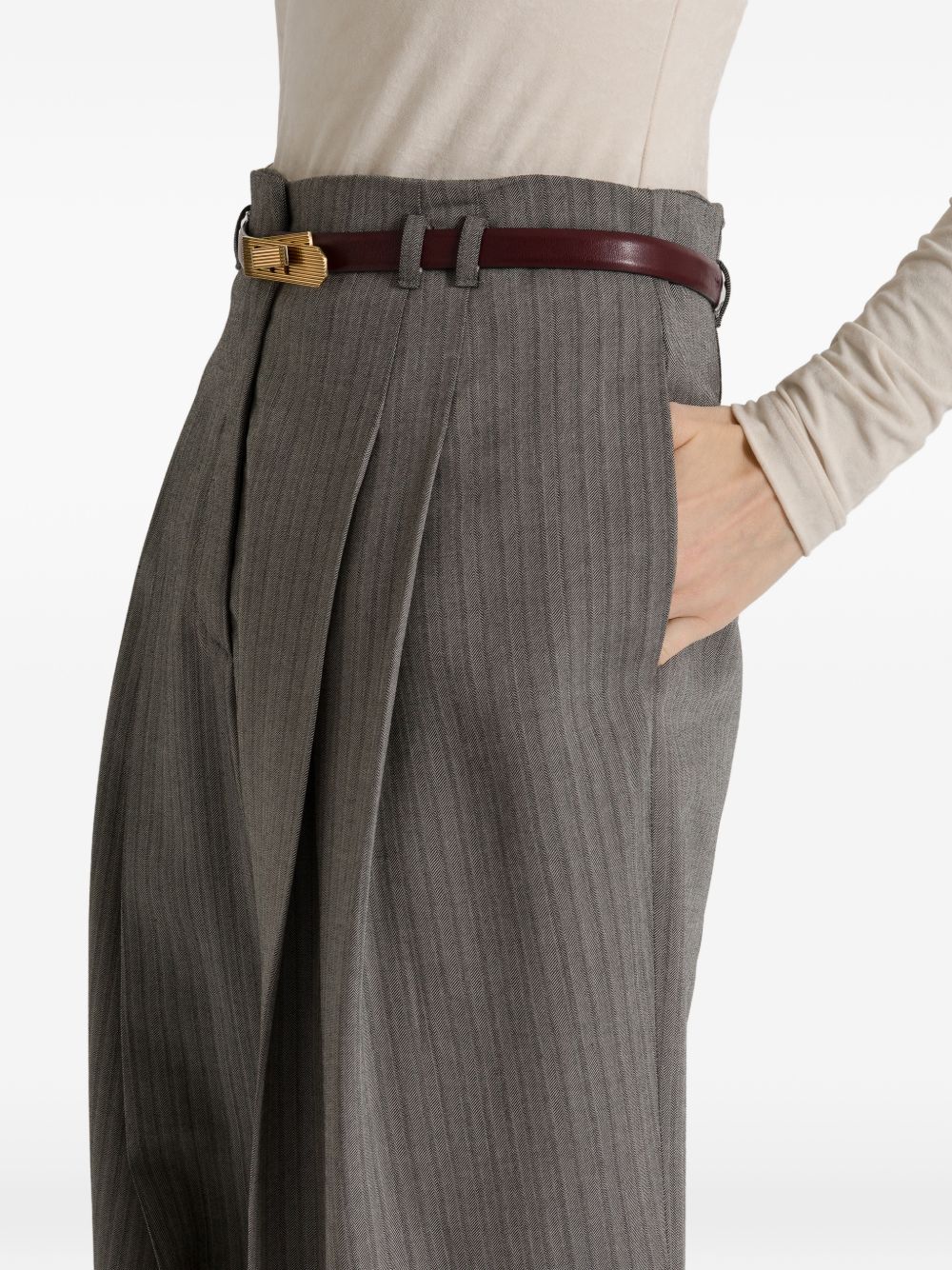 Alberta Ferretti Women Wool Blend Tailoring Trousers ALBERTA FERRETTI