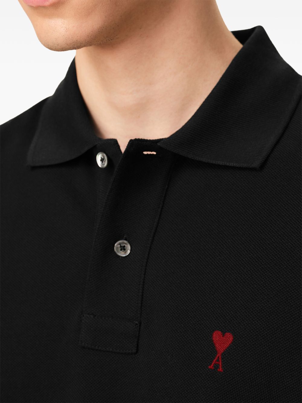 Ami Paris Men Ami De Coeur Cotton Polo Shirt