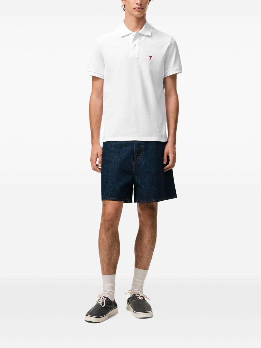Ami Paris Men Ami De Coeur Cotton Polo Shirt AMI PARIS