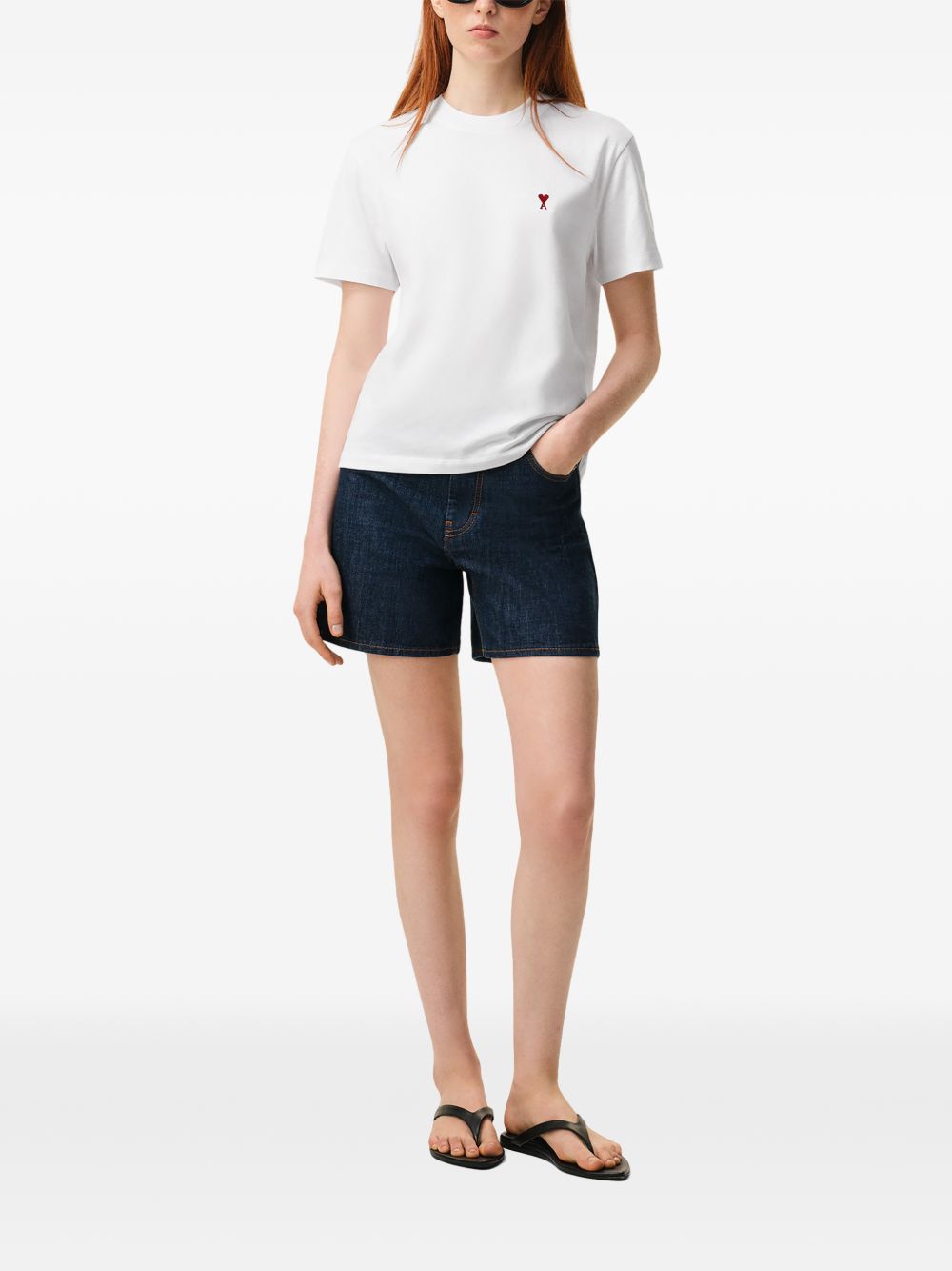 Ami Paris Women Ami De Coeur Cotton T-Shirt