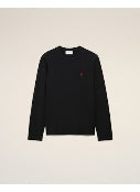 Ami Paris Men Longlseeves Tshirt With Red Ami De Coeur AMI PARIS