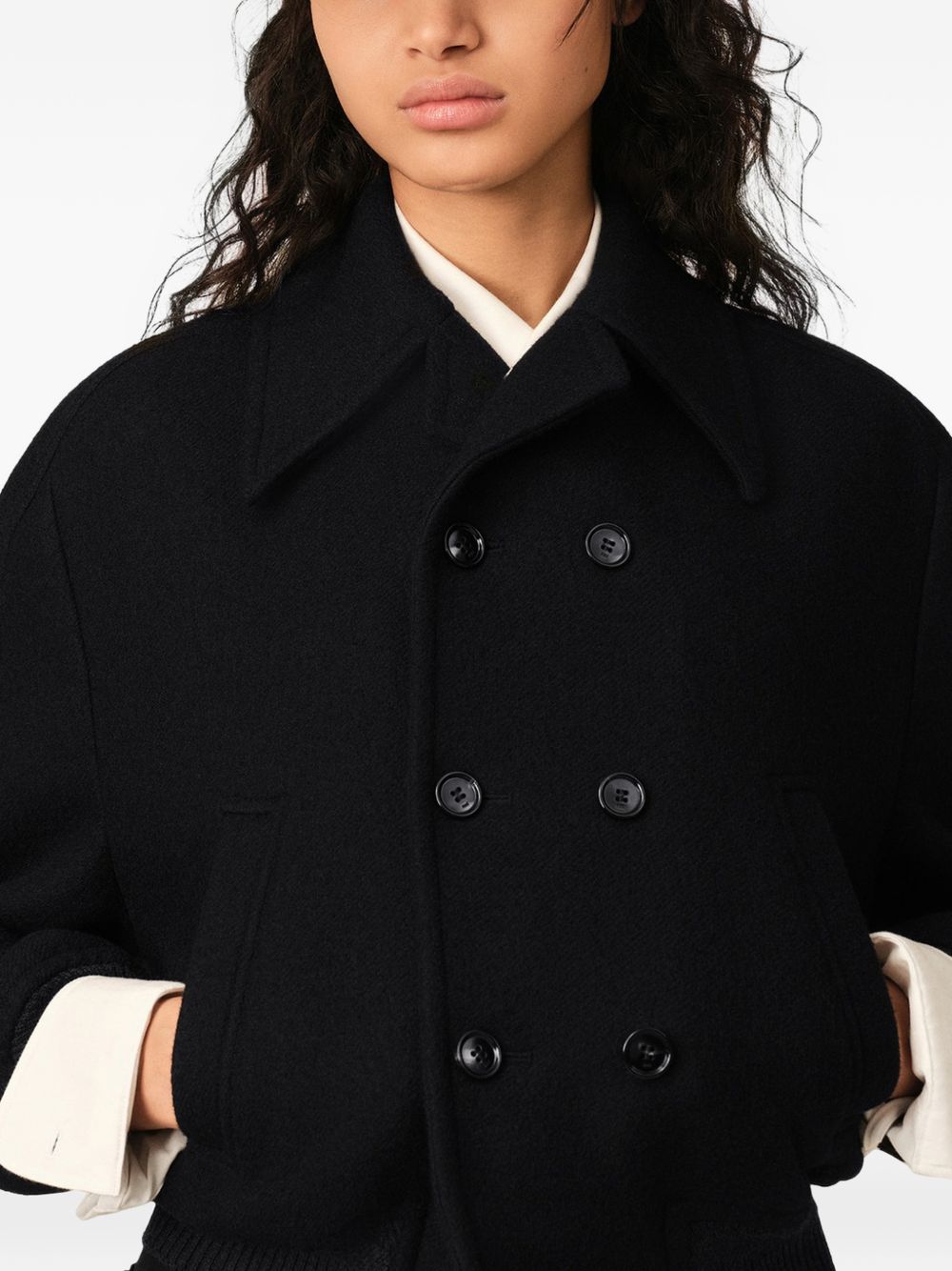 Ami Paris Women Wool Bomber Jacket AMI PARIS