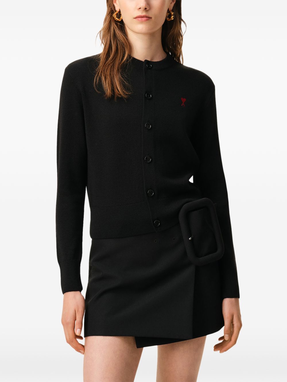Ami Paris Women Ami De Coeur Wool Cardigan