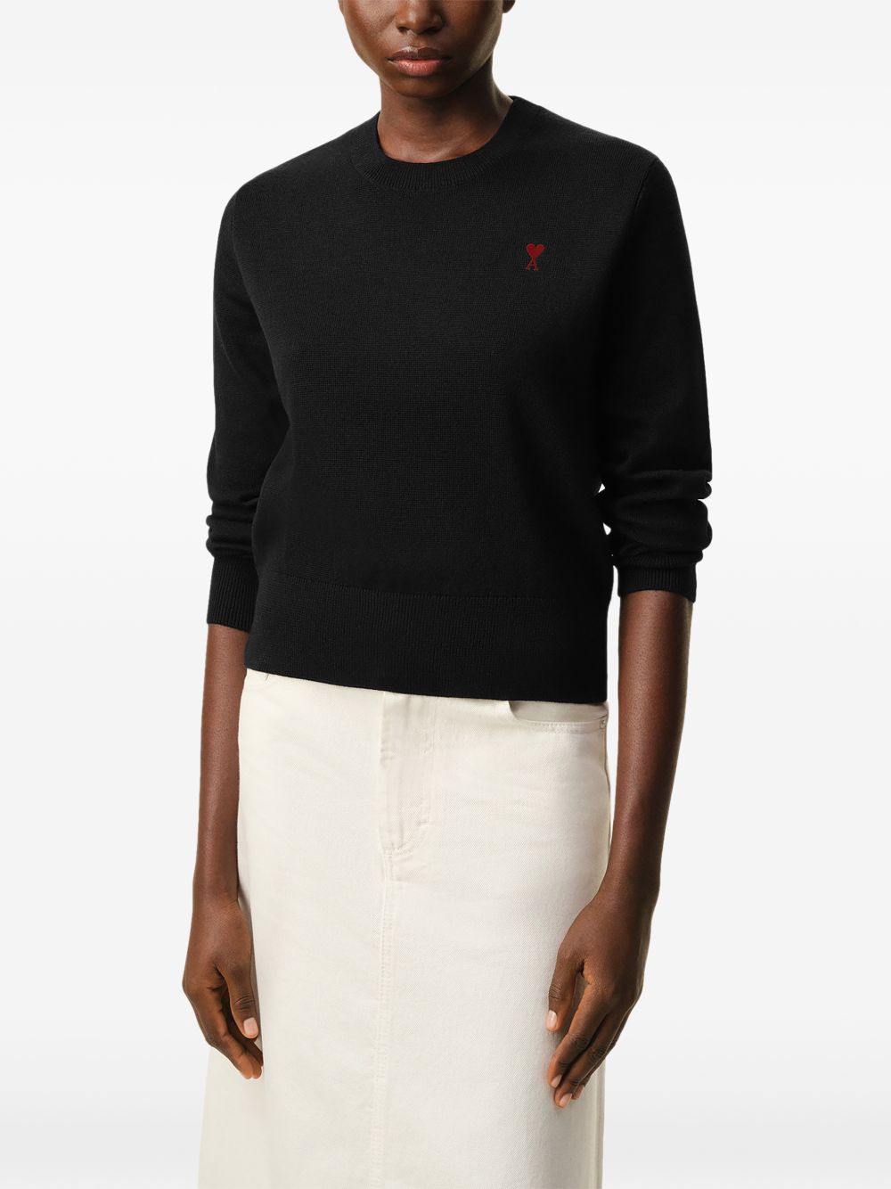 Ami Paris Women Ami De Coeur Wool Crewneck Sweater AMI PARIS