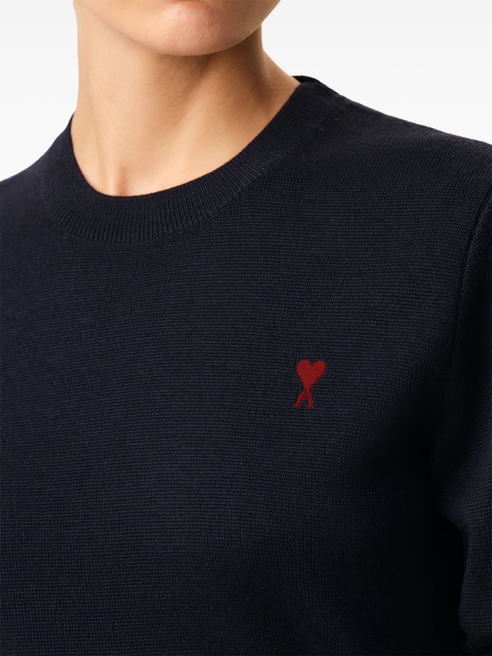 Ami Paris Women Ami De Coeur Wool Crewneck Sweater AMI PARIS