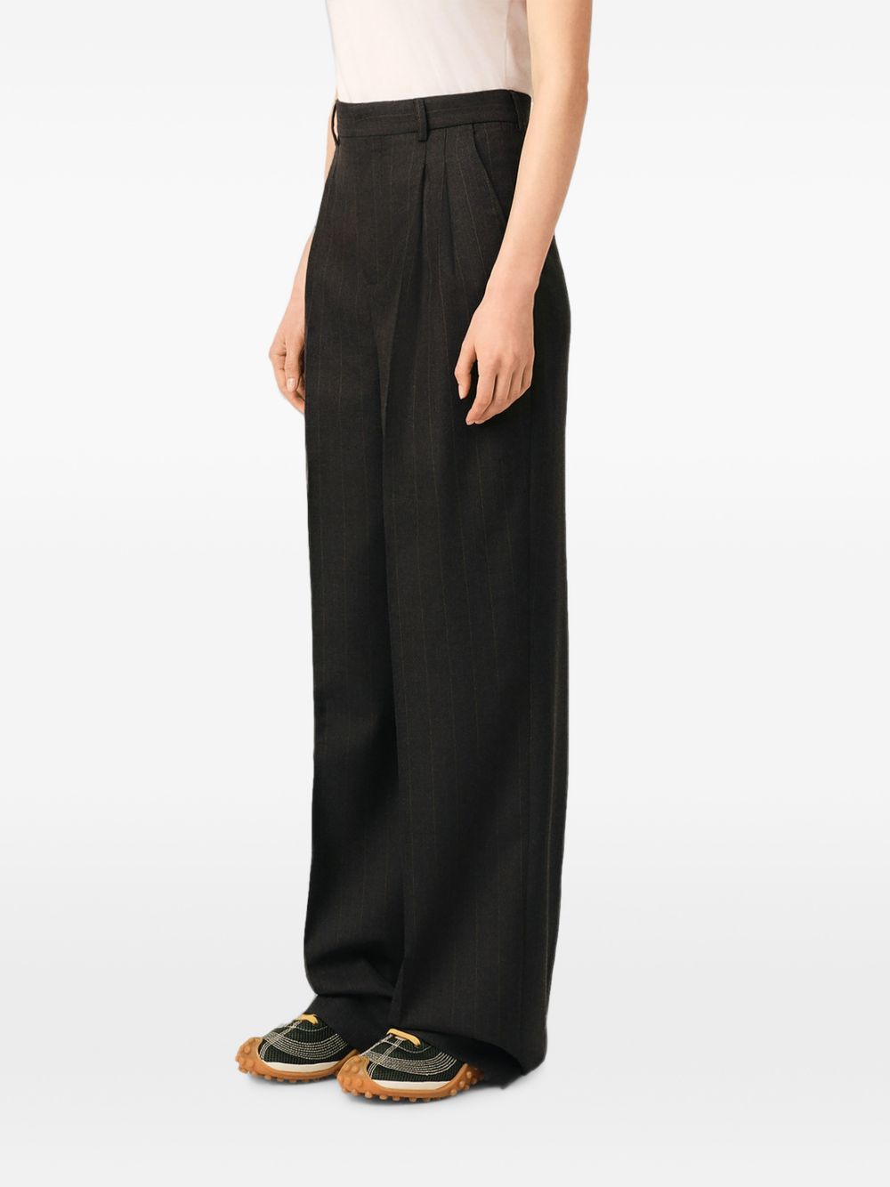 Ami Paris Women Wool High-Waisted Trousers AMI PARIS