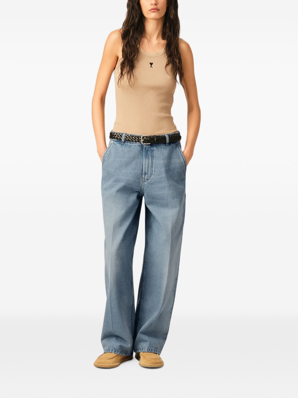 Ami Paris Women Baggy Fit Denim Jeans AMI PARIS