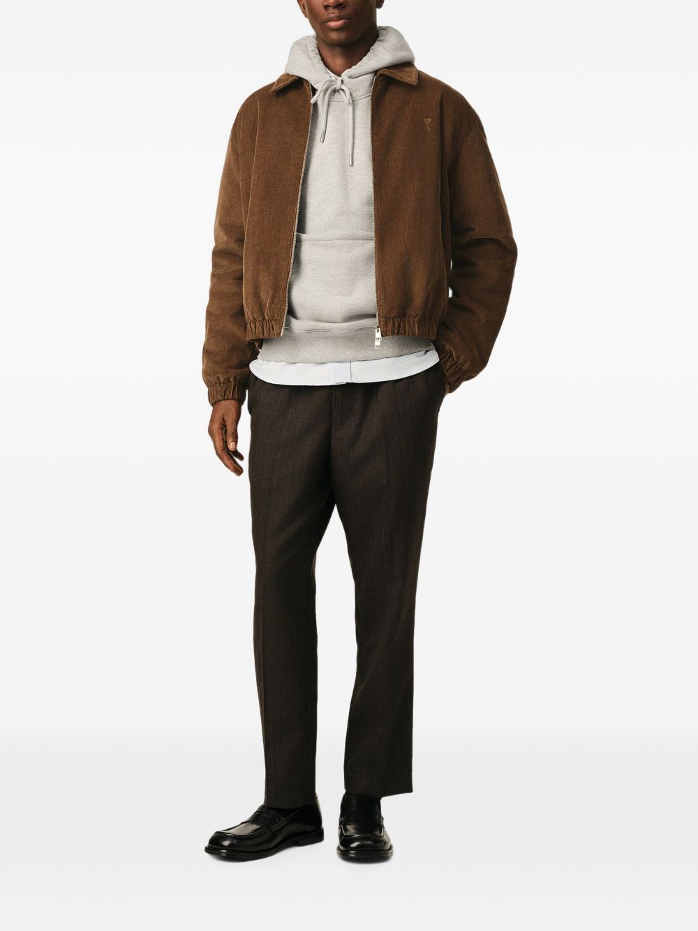 Ami Paris Men Velvet Cotton Blouson Jacket AMI PARIS