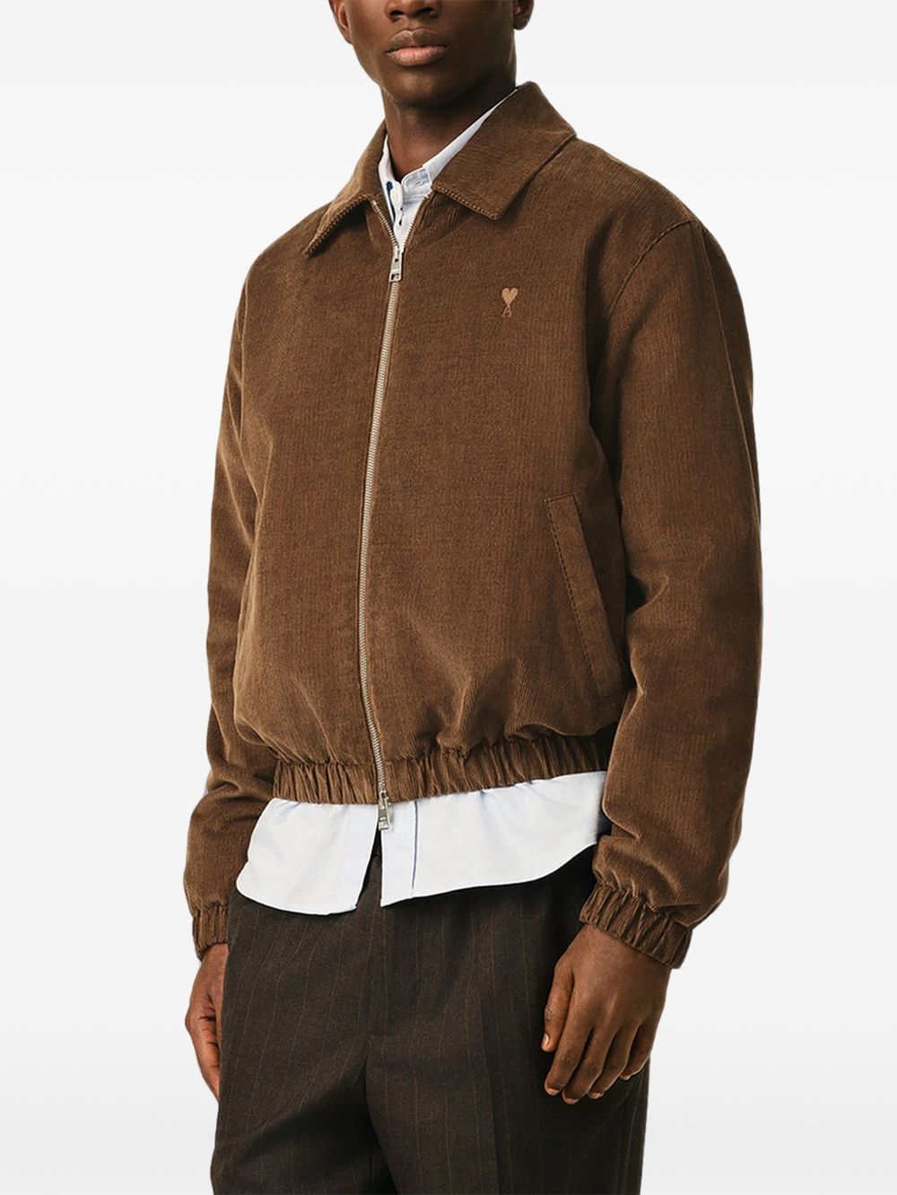 Ami Paris Men Velvet Cotton Blouson Jacket AMI PARIS