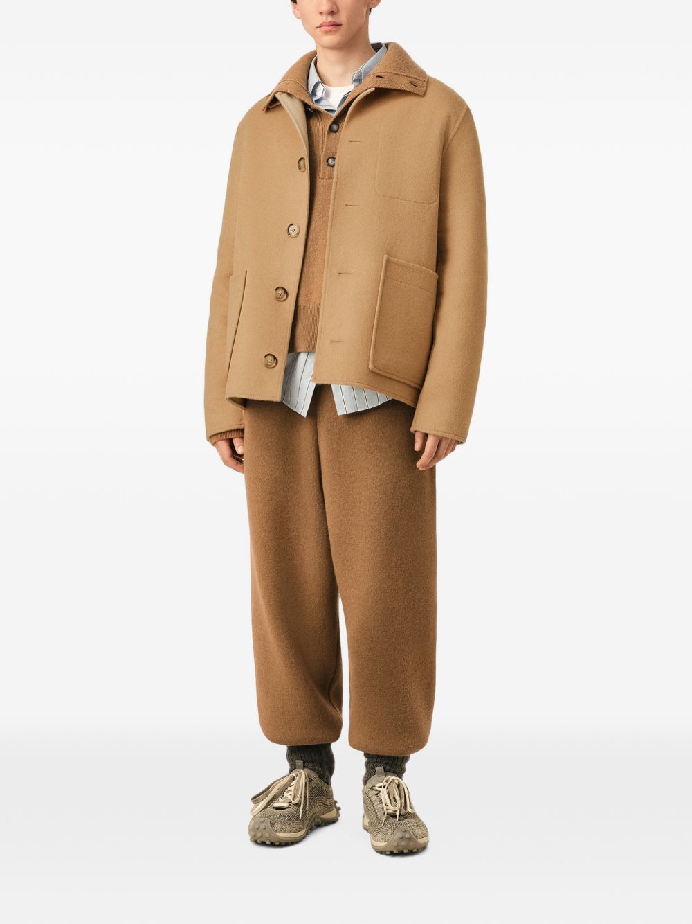 Ami Paris Men Wool And Cashmere Overshirt AMI PARIS