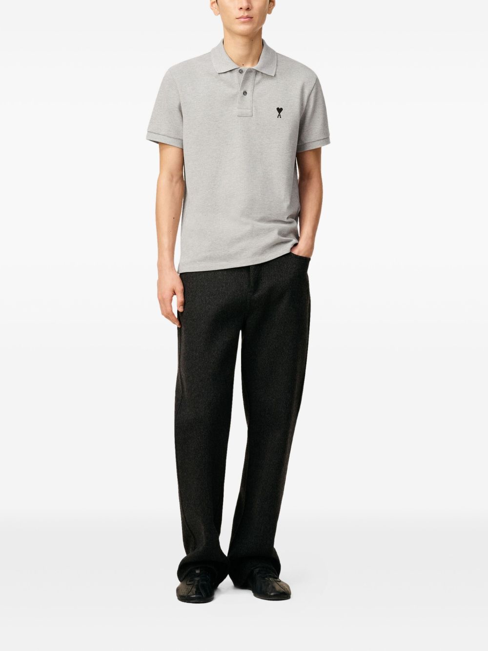 Ami Paris Men Ami De Coeur Cotton Polo Shirt