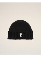 Ami Paris Men Beanie With White Ami De Coeur AMI PARIS