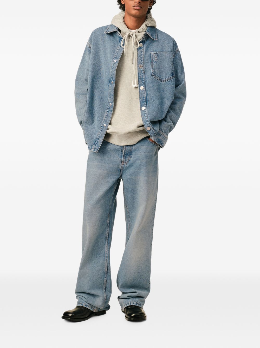 Ami Paris Men Ami De Coeur Denim Shirt AMI PARIS