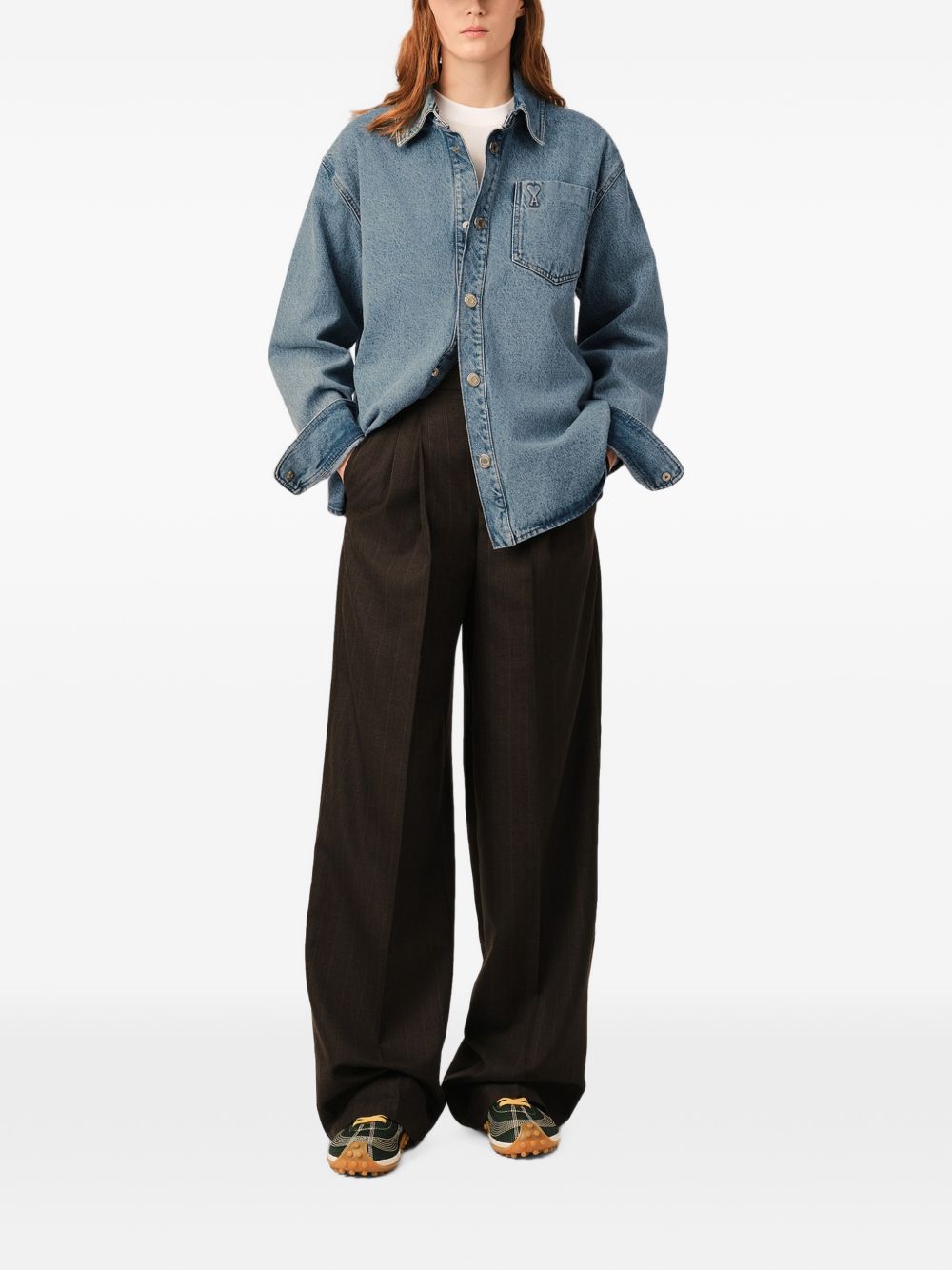 Ami Paris Men Ami De Coeur Denim Shirt AMI PARIS