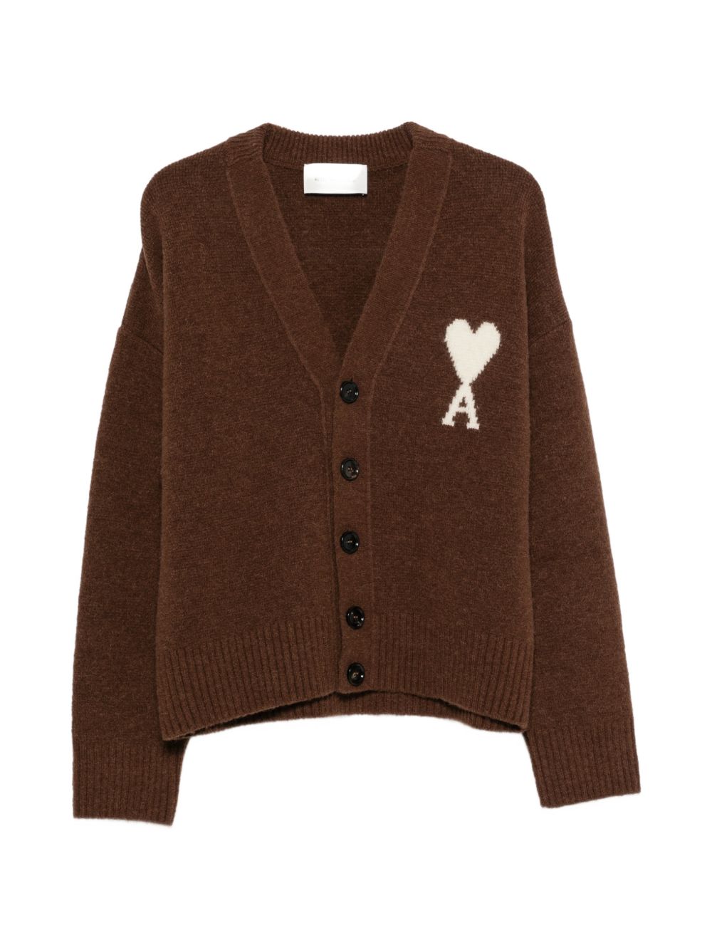 Ami Paris Women Ami De Coeur Wool Cardigan AMI PARIS