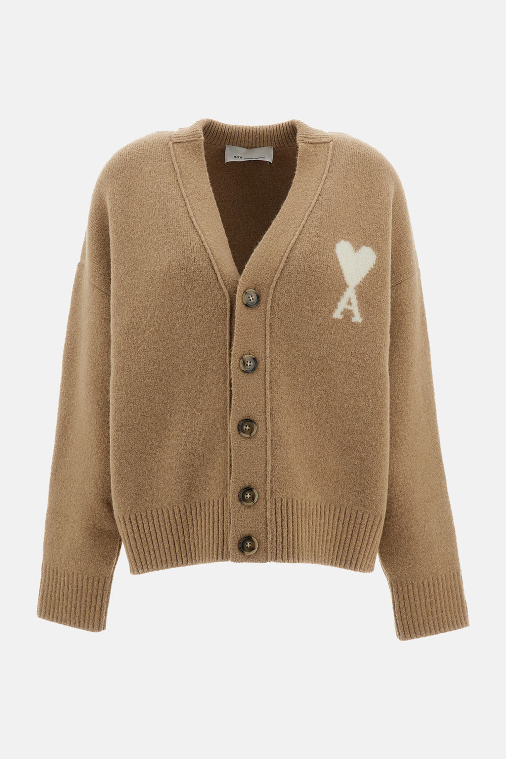 Ami Paris Women V Neck Cardigan With Ami De Coeur AMI PARIS