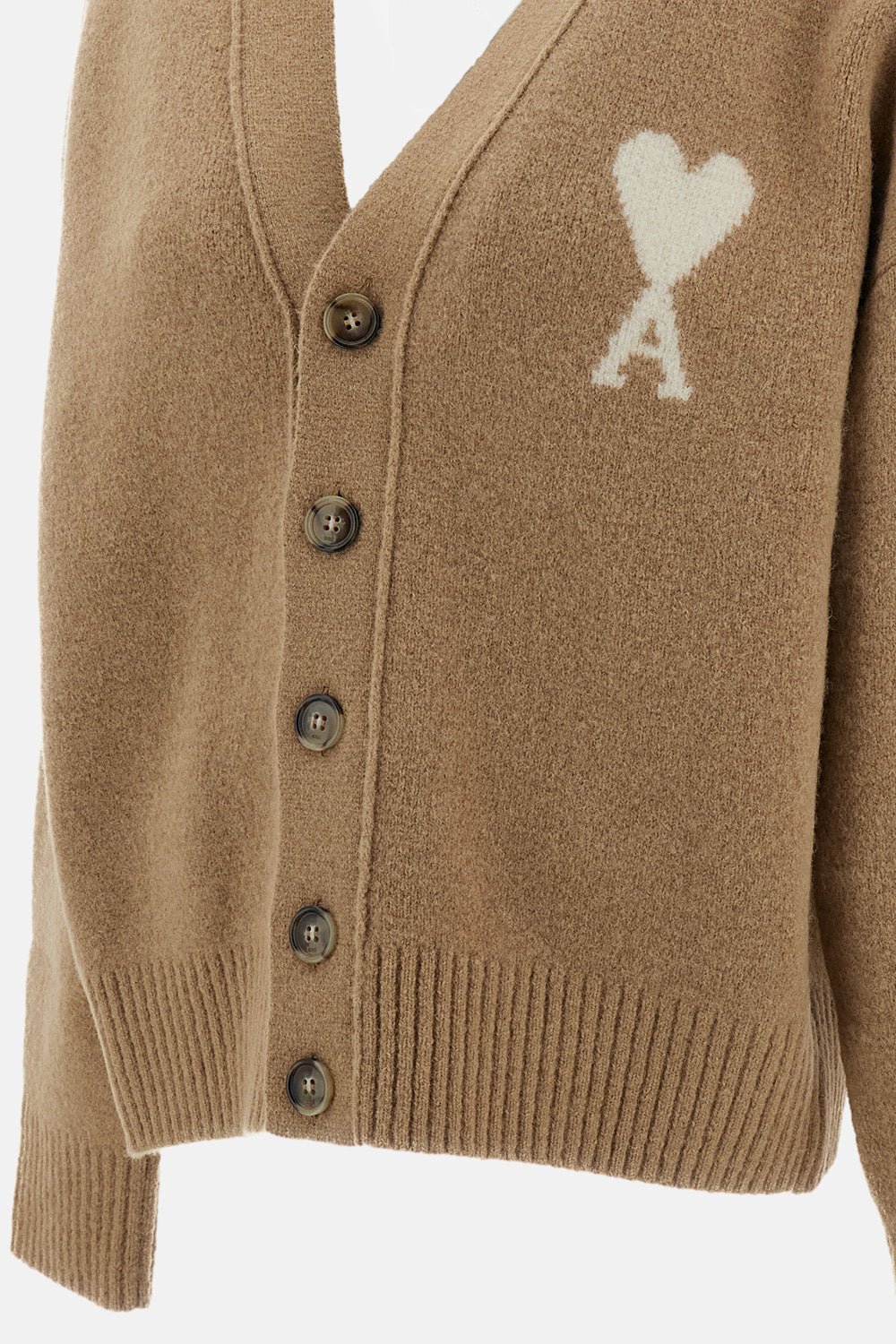 Ami Paris Women V Neck Cardigan With Ami De Coeur AMI PARIS
