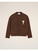 Ami Paris Women Crewneck Cardigan With Ami De Coeur
