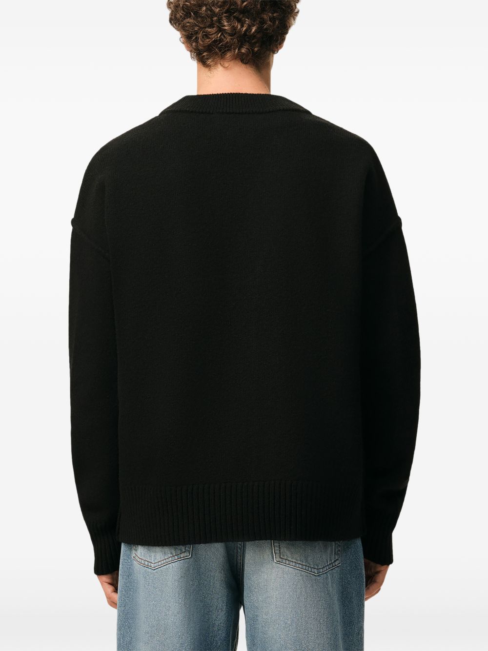 Ami Paris Men Ami De Coeur Wool Cardigan AMI PARIS