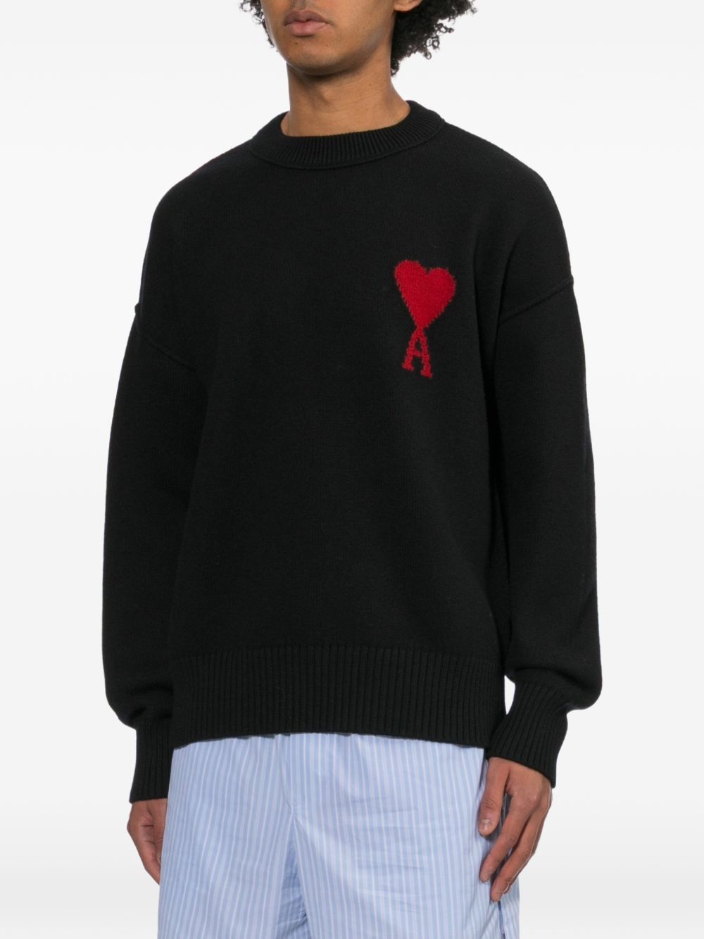 Ami Paris Men Ami De Coeur Wool Crewneck Sweater