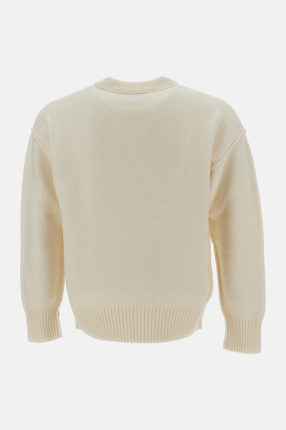 Ami Paris Men Crewneck Sweater With Contrasted Ami De Coeur AMI PARIS