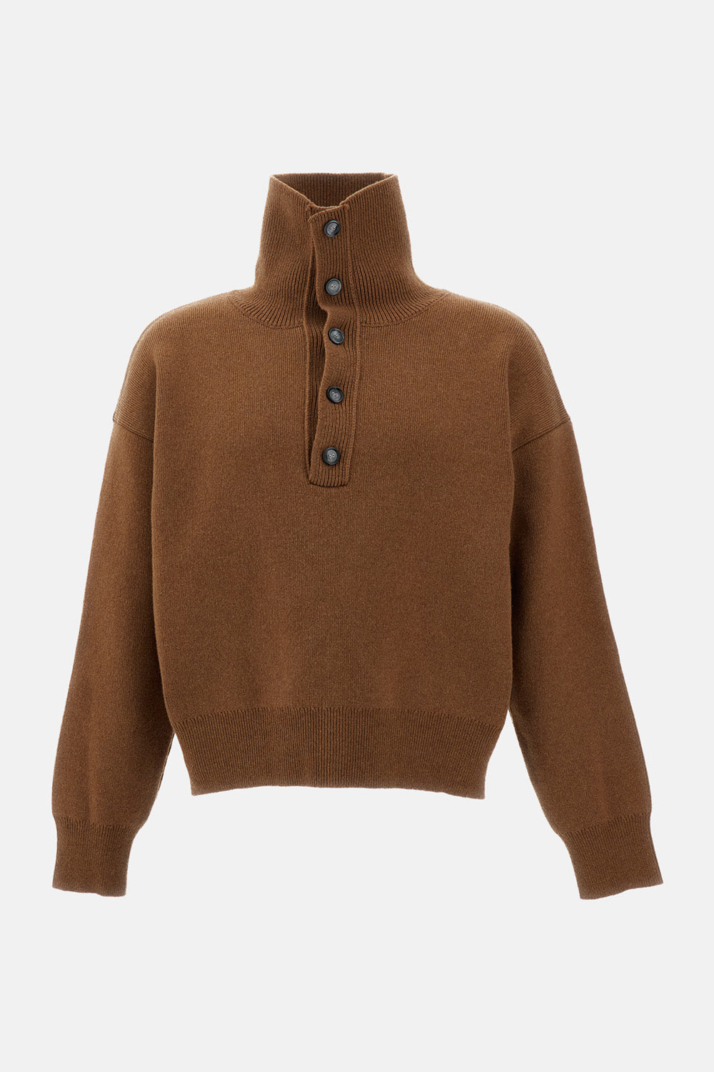 Ami Paris Men High Buttoned Collar Sweater AMI PARIS