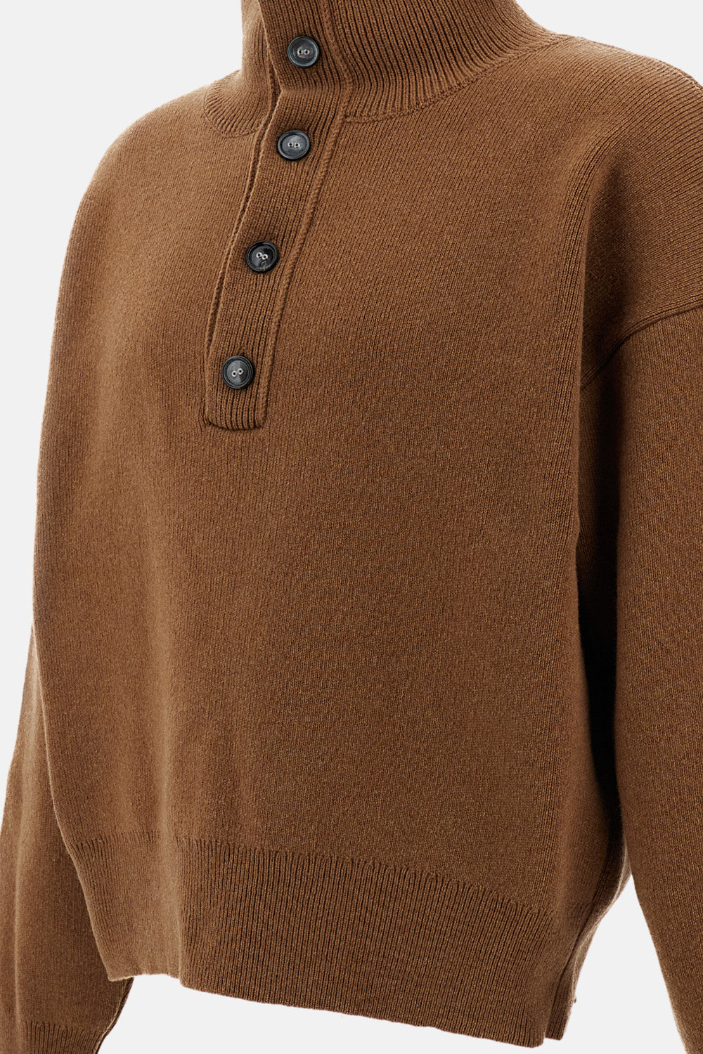 Ami Paris Men High Buttoned Collar Sweater AMI PARIS