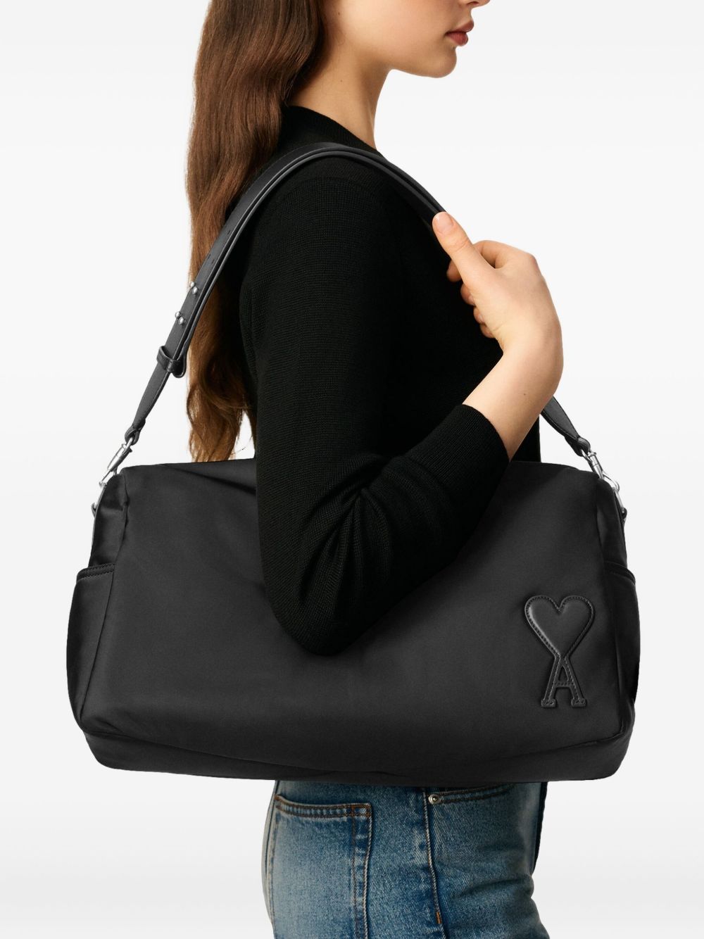 Ami Paris Women Marcel Nylon Large Shoulder Bag AMI PARIS