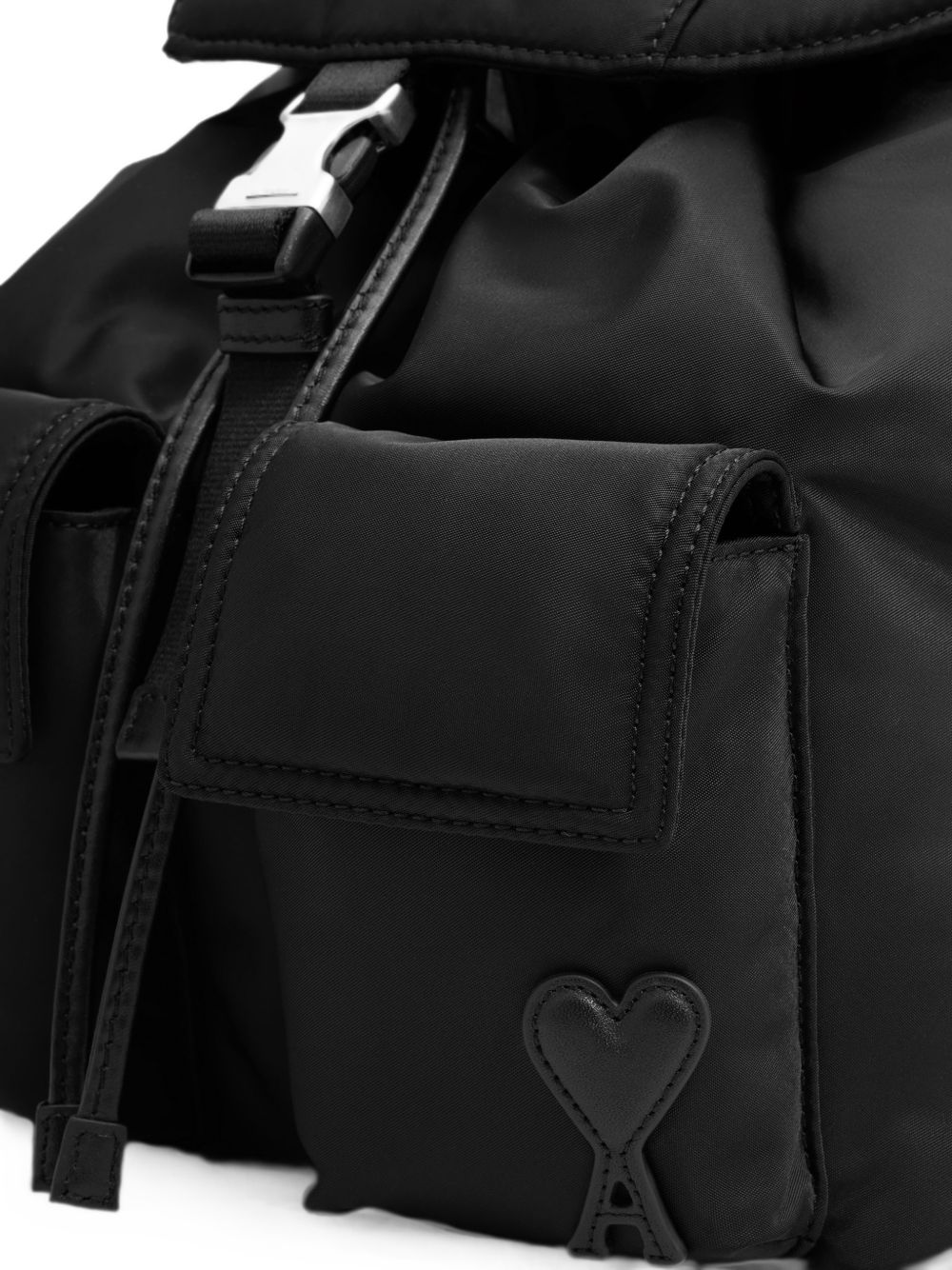 Ami Paris Women Marcel Small Nylon Backpack