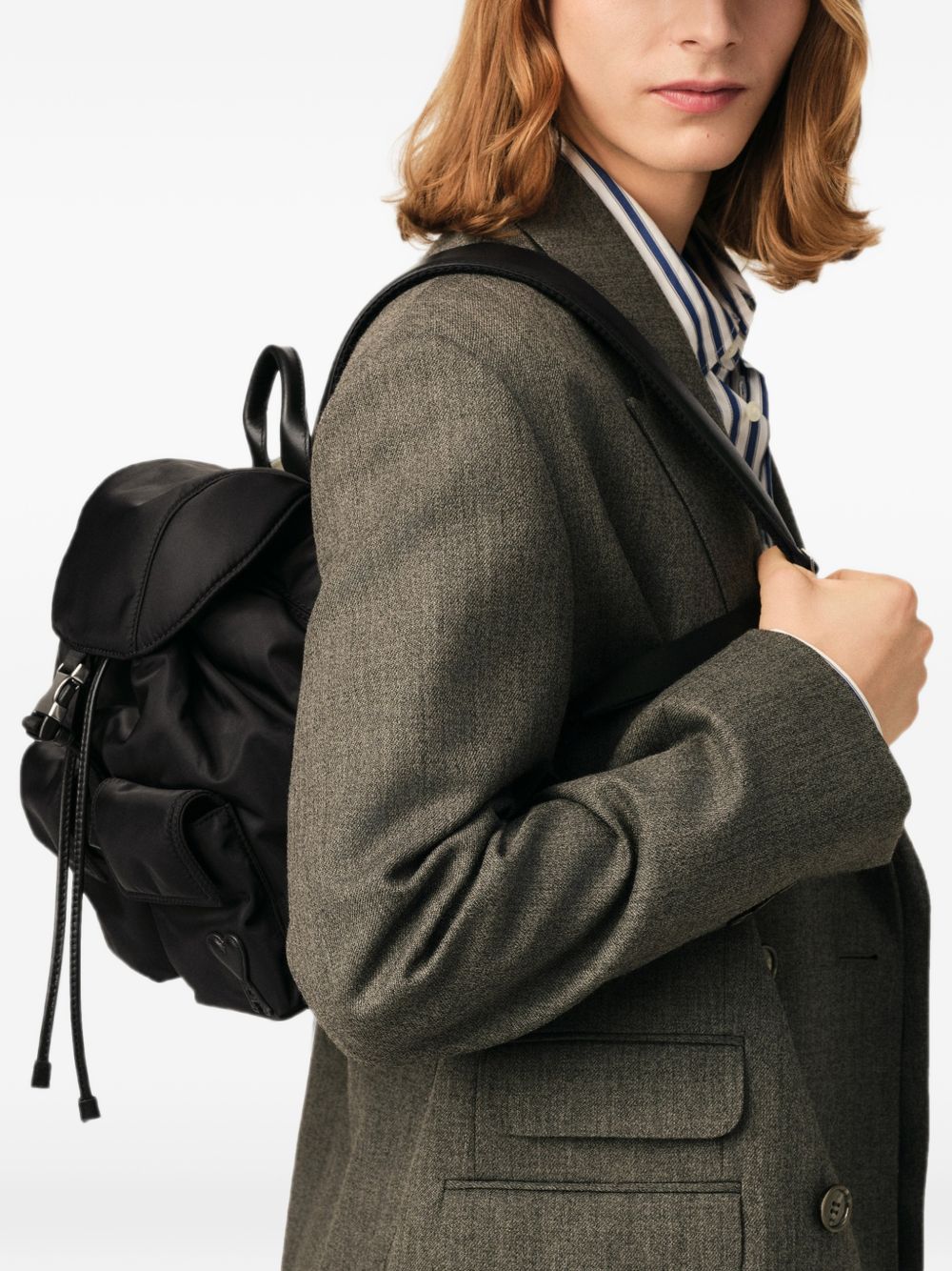 Ami Paris Women Marcel Small Nylon Backpack