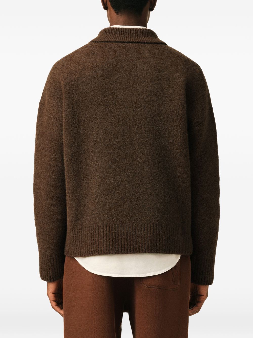 Ami Paris Women Ami De Coeur Wool Polo Sweater AMI PARIS