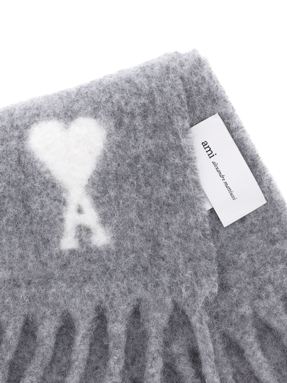 Ami Paris Men Ami De Coeur Wool Scarf AMI PARIS