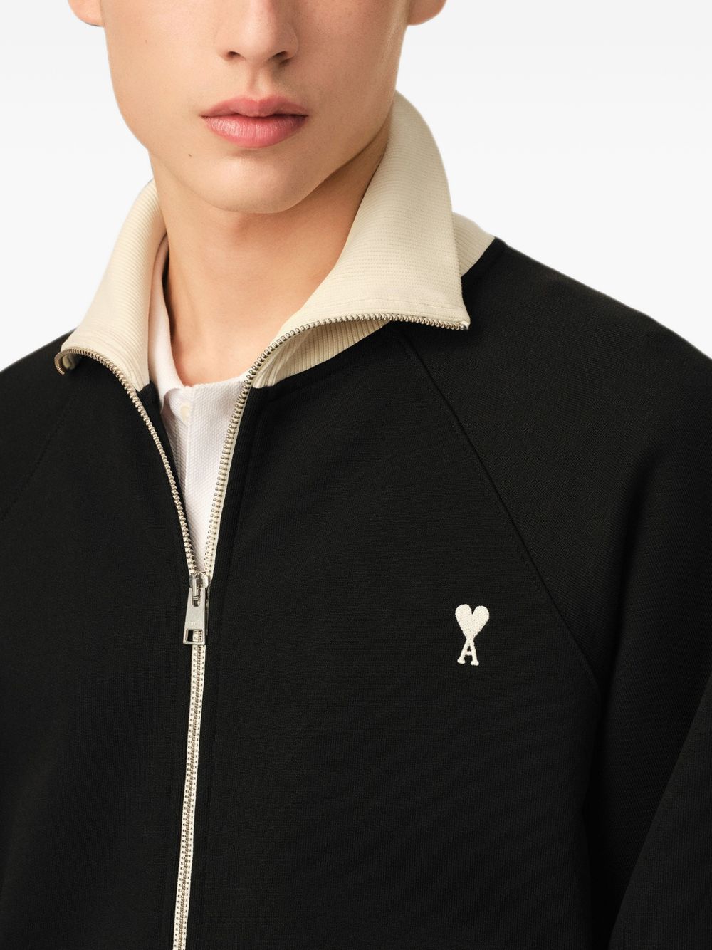Ami Paris Men Ami De Coeur Zipped Sweatshirt AMI PARIS