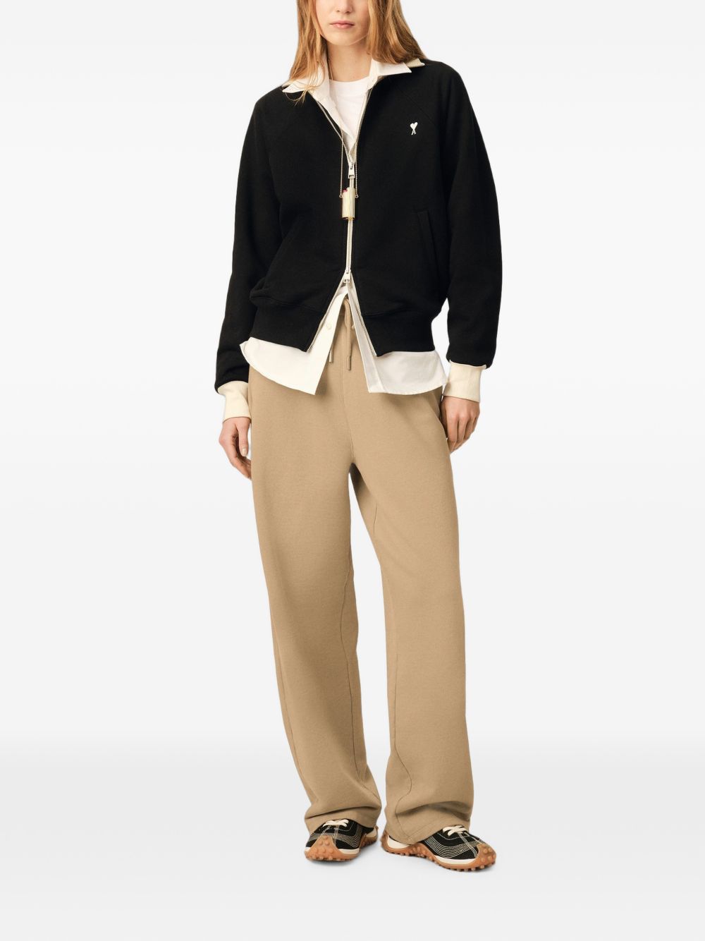 Ami Paris Men Ami De Coeur Zipped Sweatshirt AMI PARIS