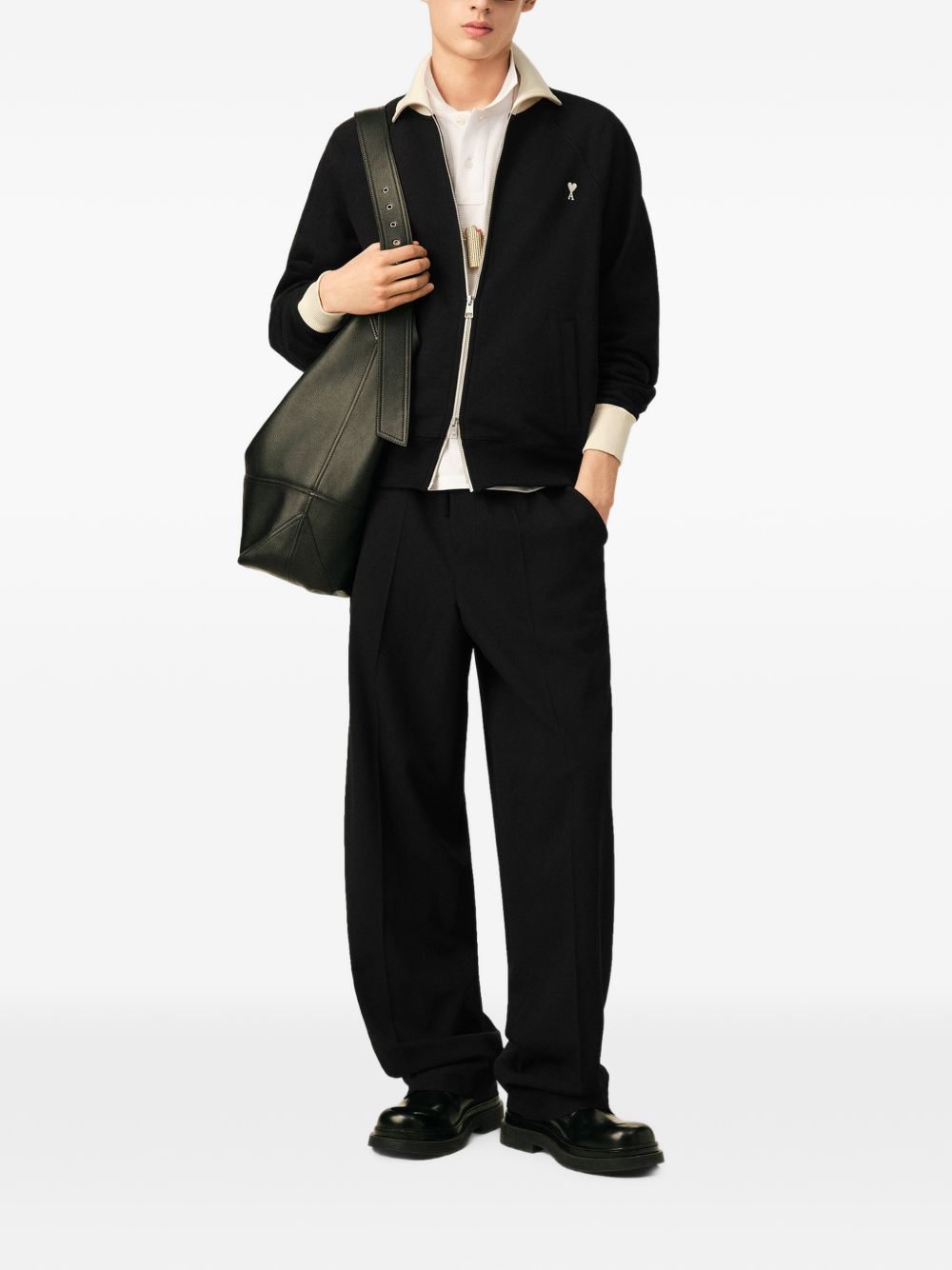 Ami Paris Men Ami De Coeur Zipped Sweatshirt AMI PARIS