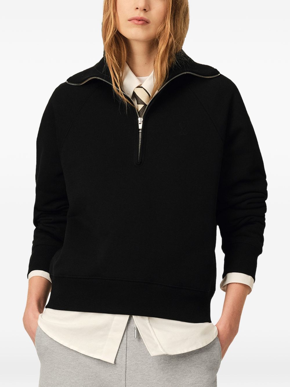 Ami Paris Women Ami De Coeur Cotton Sweatshirt AMI PARIS
