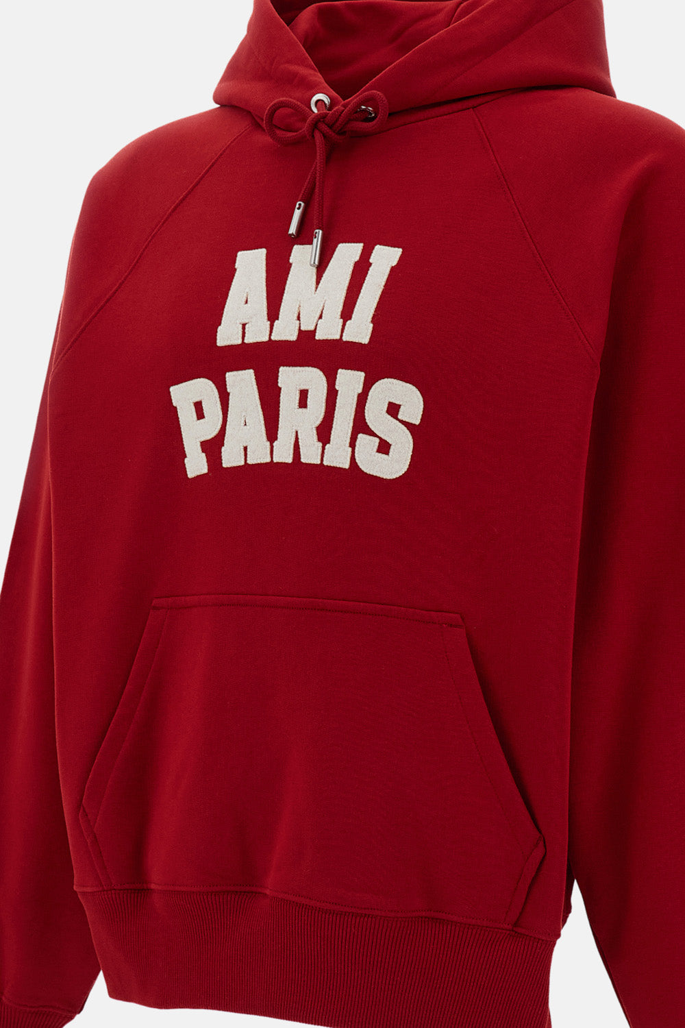 Ami Paris Men Hoodie With Ami Paris Felt Embroidery AMI PARIS