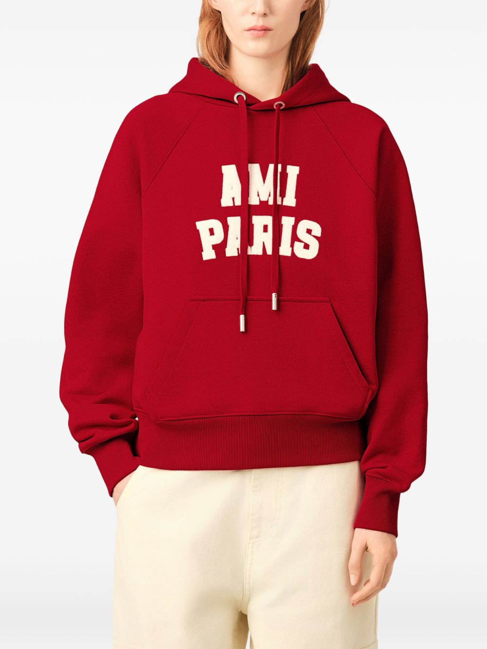 Ami Paris Men Logo Cotton Hoodie AMI PARIS