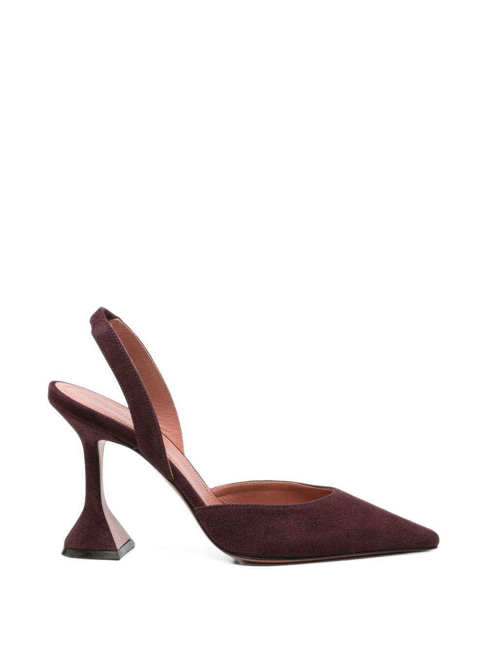 Amina Muaddi Women Holli Suede Leather Slingback Pumps AMINA MUADDI