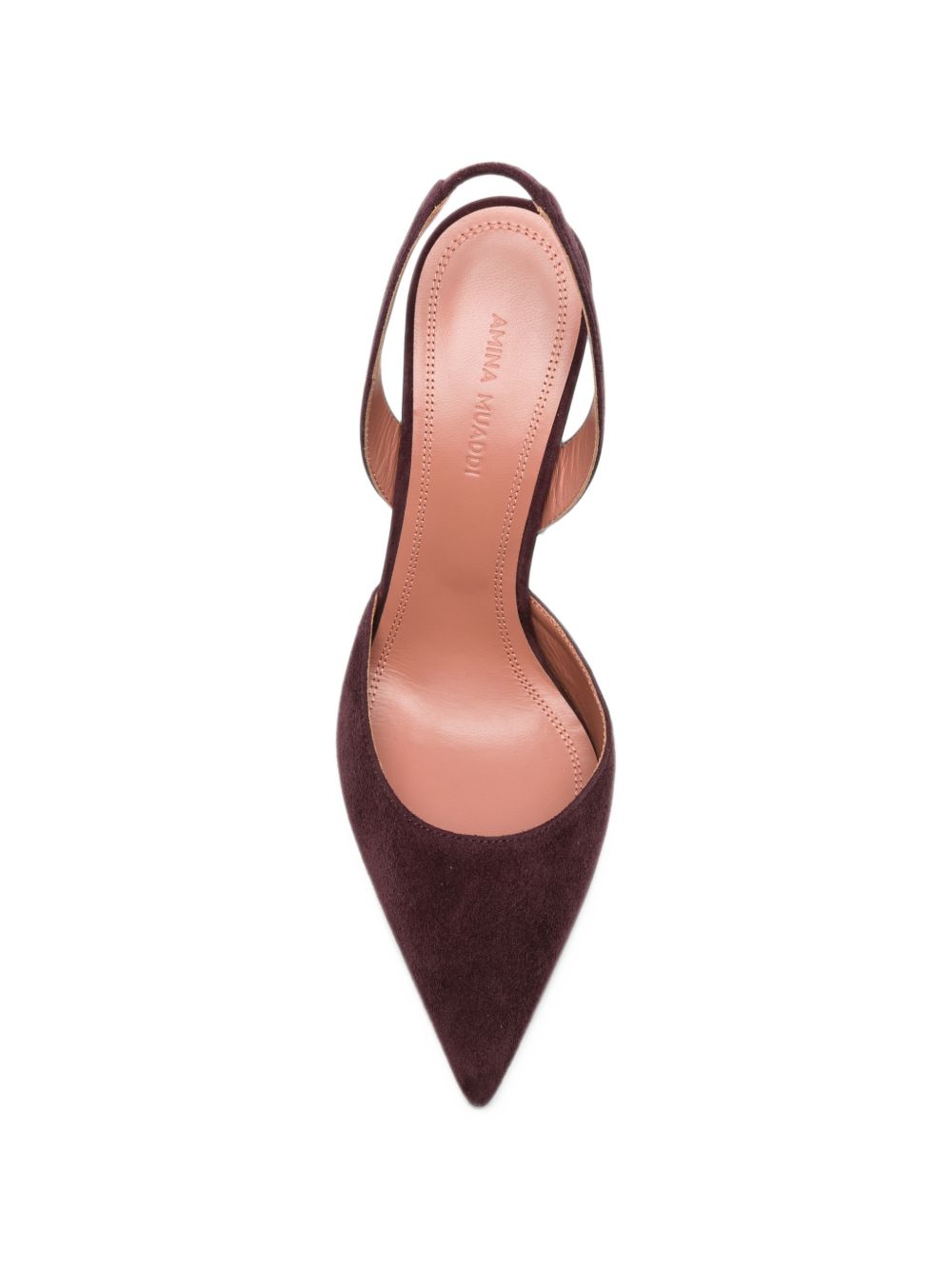 Amina Muaddi Women Holli Suede Leather Slingback Pumps AMINA MUADDI